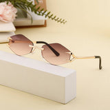 FRAMELESS STREET STYLE SUN PROTECTION SUNGLASSES_CWASG0746