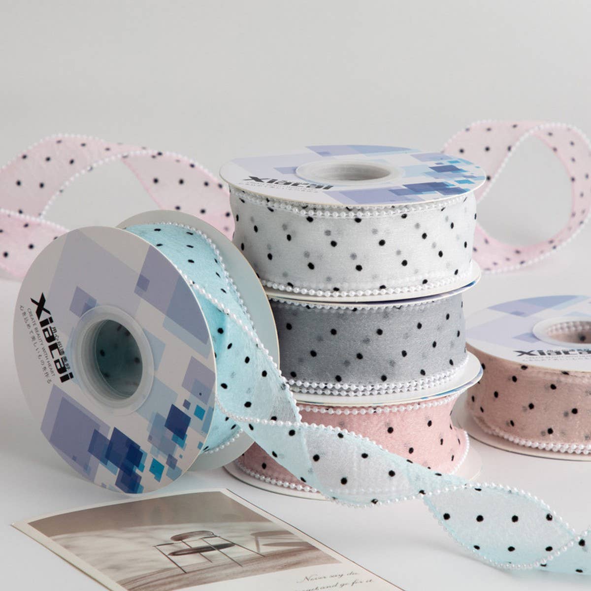 PEARL EDGE SMALL POLKA DOT RIBBON DIY RIBBON_CWMM5768