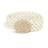 Women'S Sweet Elastic Pearl Wide Waist Chain_Cwabe0504