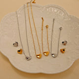 Womens Stainle Steel Heart Jewelry 3-Piece Set_Cwmm8880