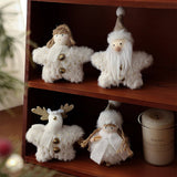 White Plush Doll Xmas Tree Cute Hanging Decor_Cwmm9678