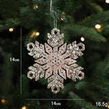 GLITTER REINDEER HOUSE CHRISTMAS TREE ORNAMENT_CWMM9749