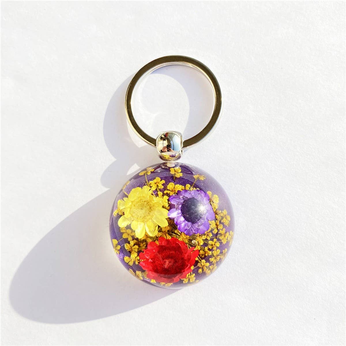 CREATIVE NEW STYLE DRIED FLOWER KEYCHAIN PENDANT_CWMM3710