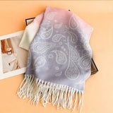 Autumn Winter Paisley Colorblock Tassel Scarf_Cwasc03274