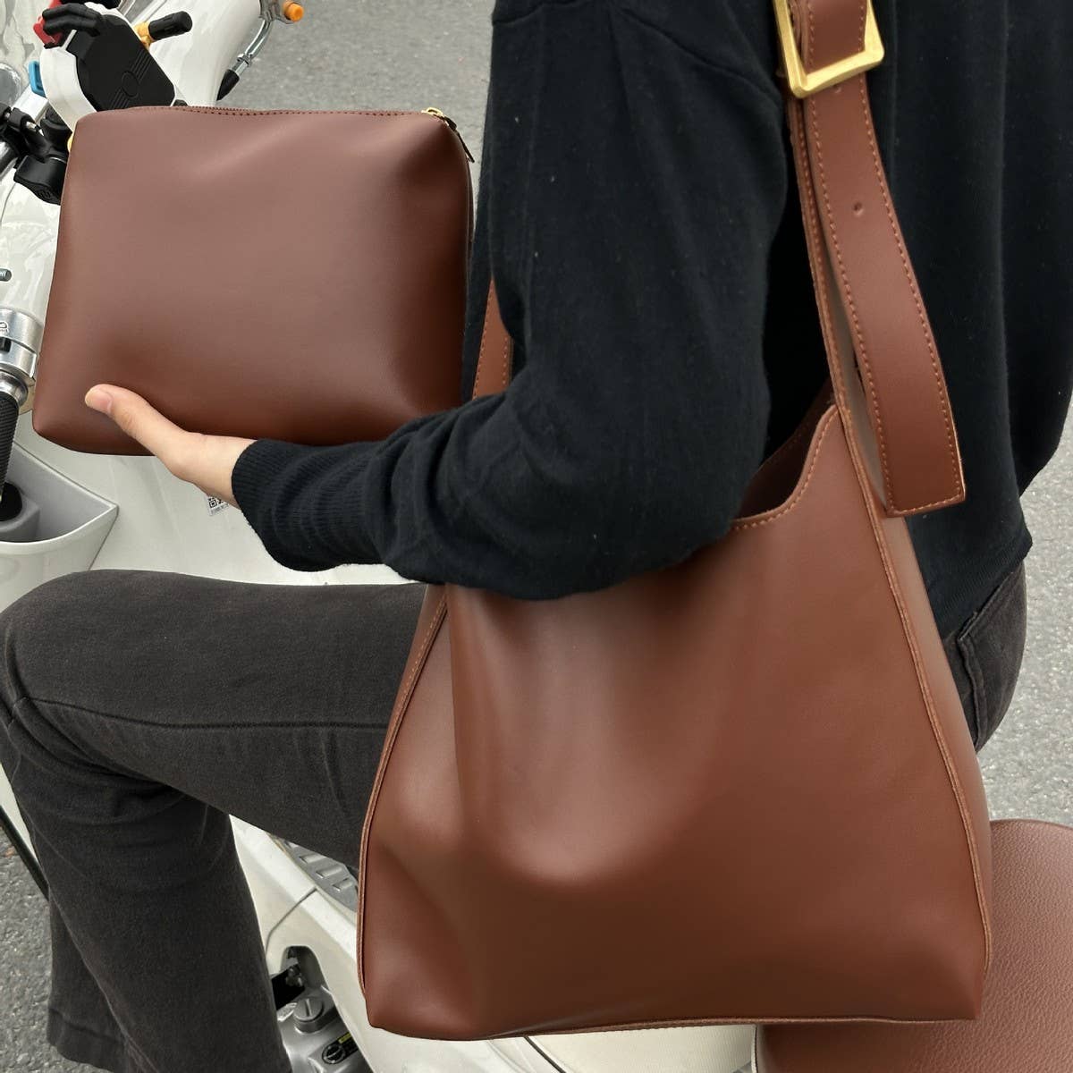 Cwab4831_Casual Simple Two-Piece Shoulder Messenger Bag