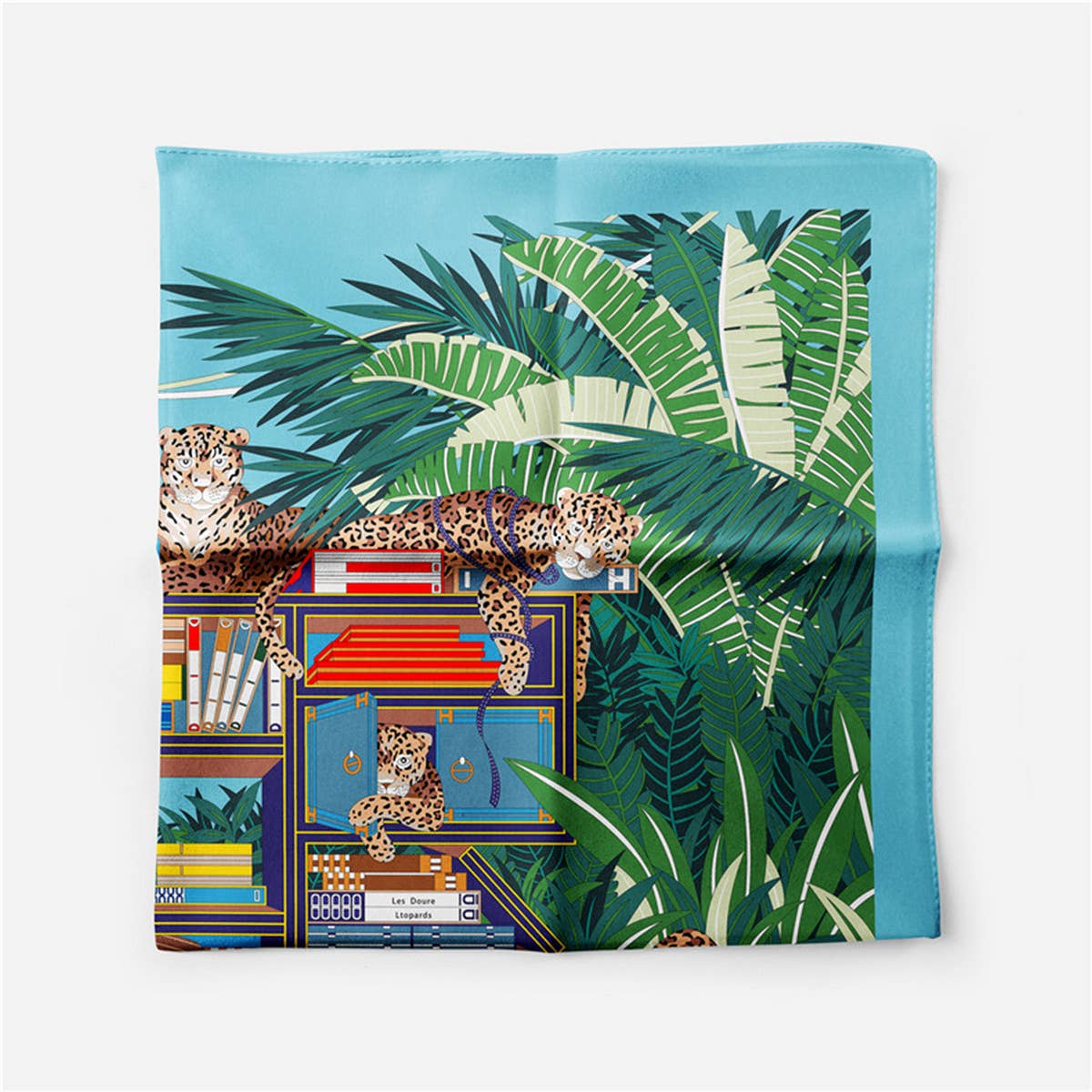 GREEN SILK SCARF VERSATILE NECK TIE HAIR ACCES_CWASC0659