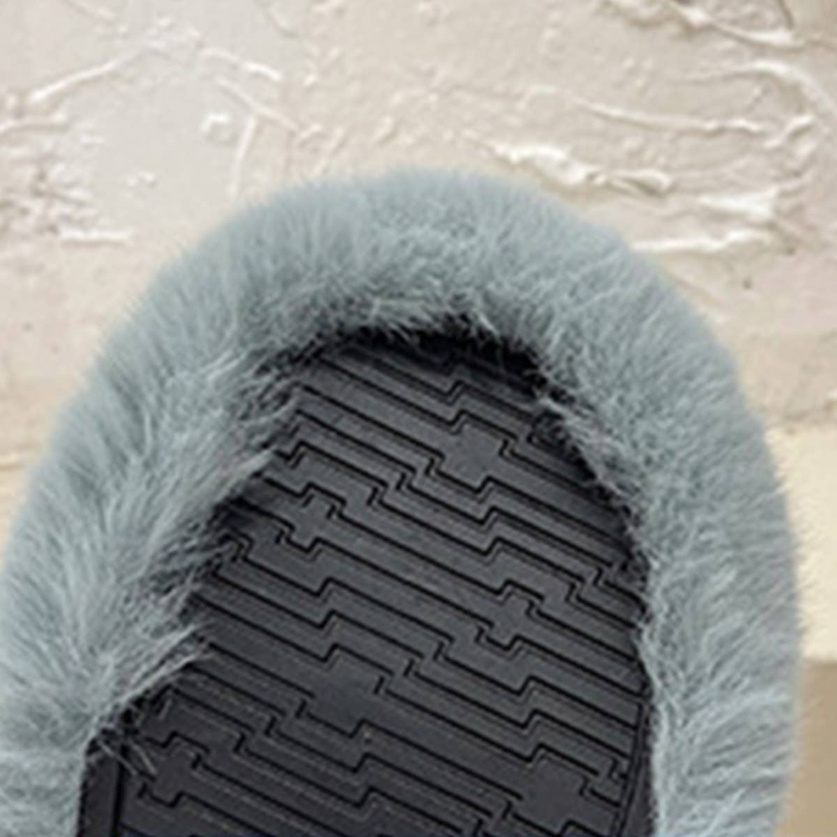 Wear Thick Bottom Of Plush Slippers Outside