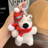 CUTE CREATIVE WOOL BEAR CAR KEYCHAIN BAG PENDANT_CWMM2548