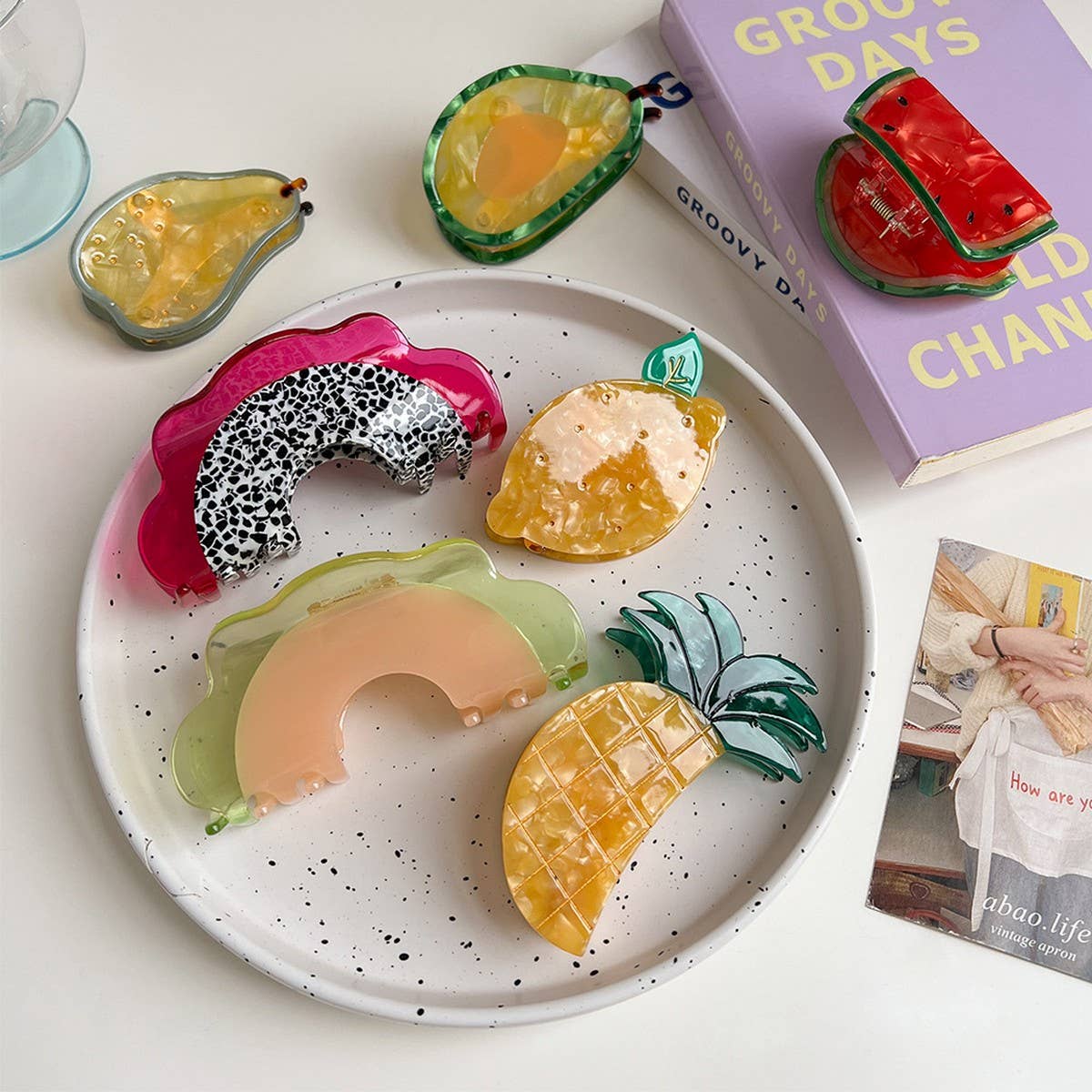 FRUIT ACETATE HAIR CLAW CLIP FOR WOMEN SUMMER SSCWAHA5788