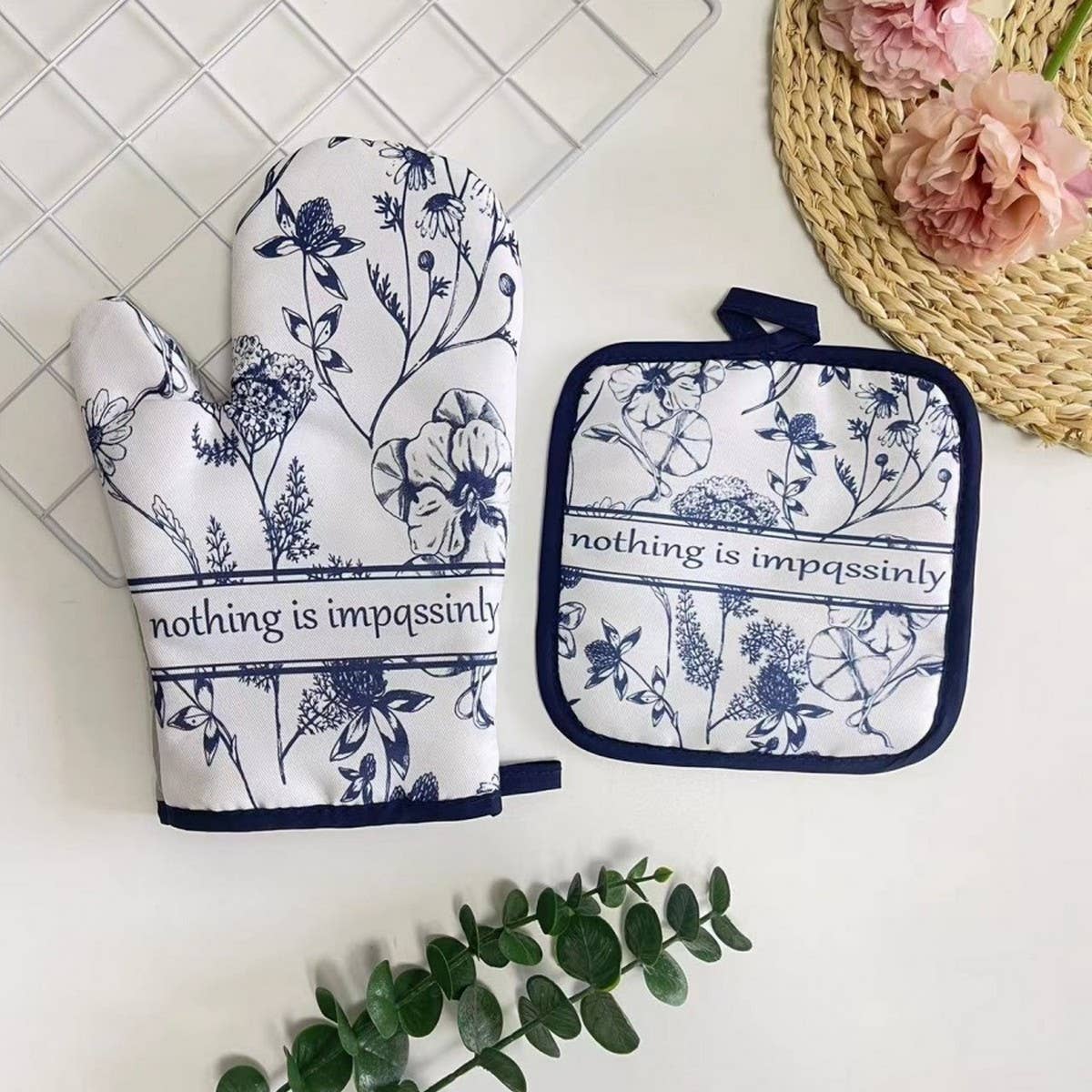 SUNFLOWER PRINT ANTI SCALDING 2 PIECE SET_CWMM1455