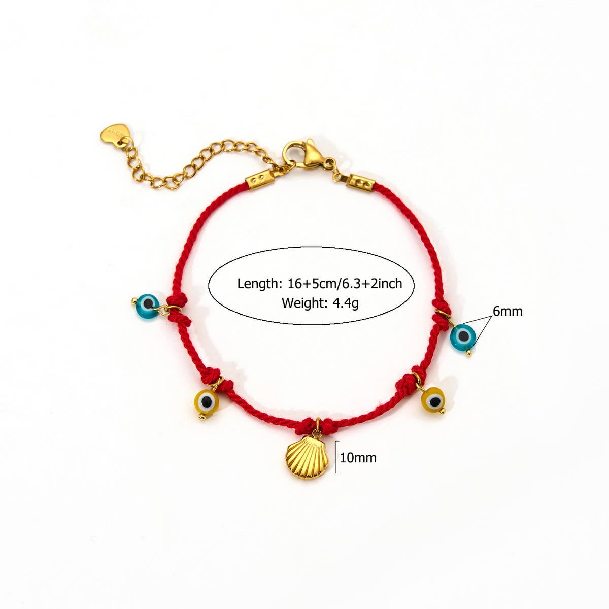 CREATIVE COTTON ROPE BRACELET WITH SHELL EYE_CWAJE4596