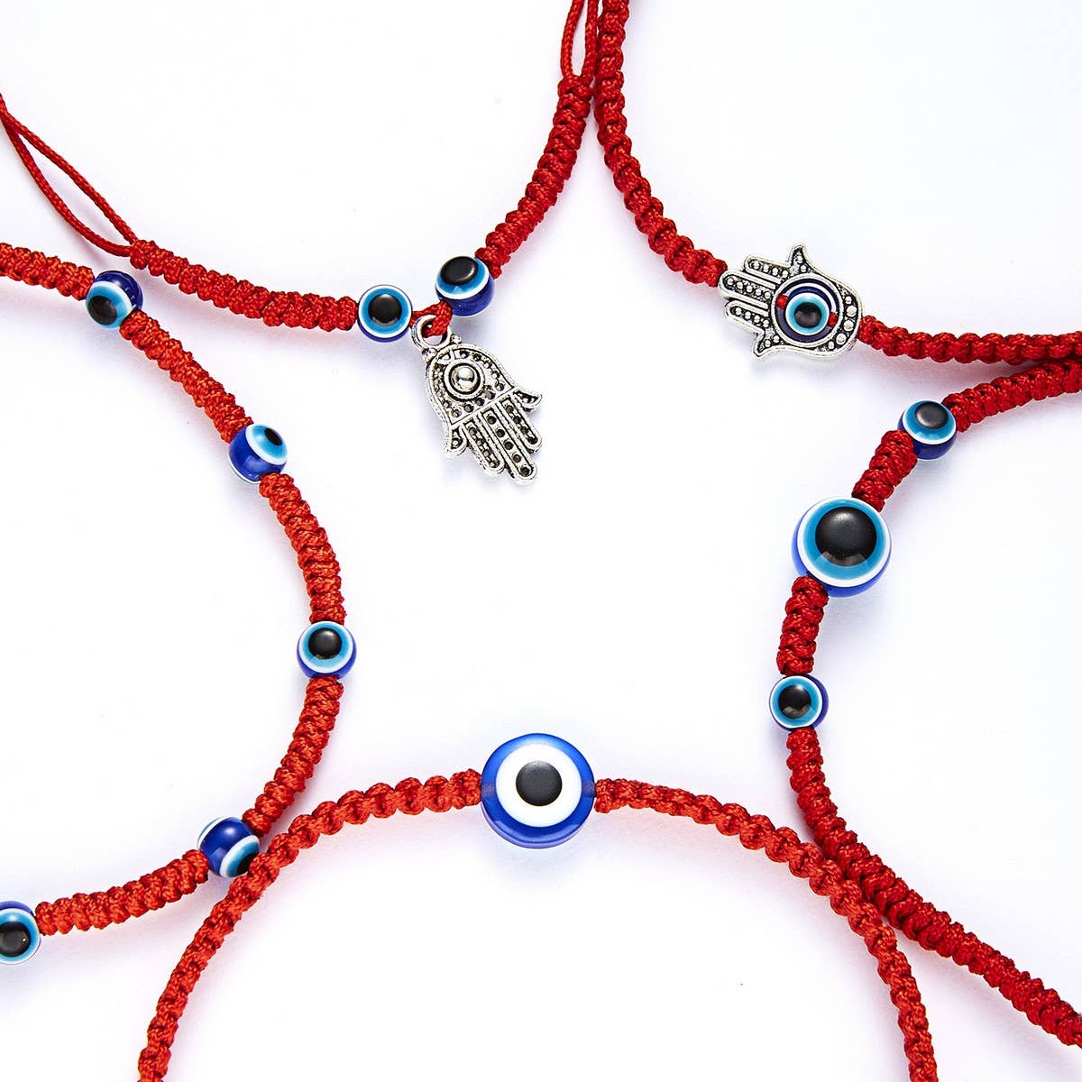 Cwaje2556_Blue Eye Evil Eye Red String Bracelet