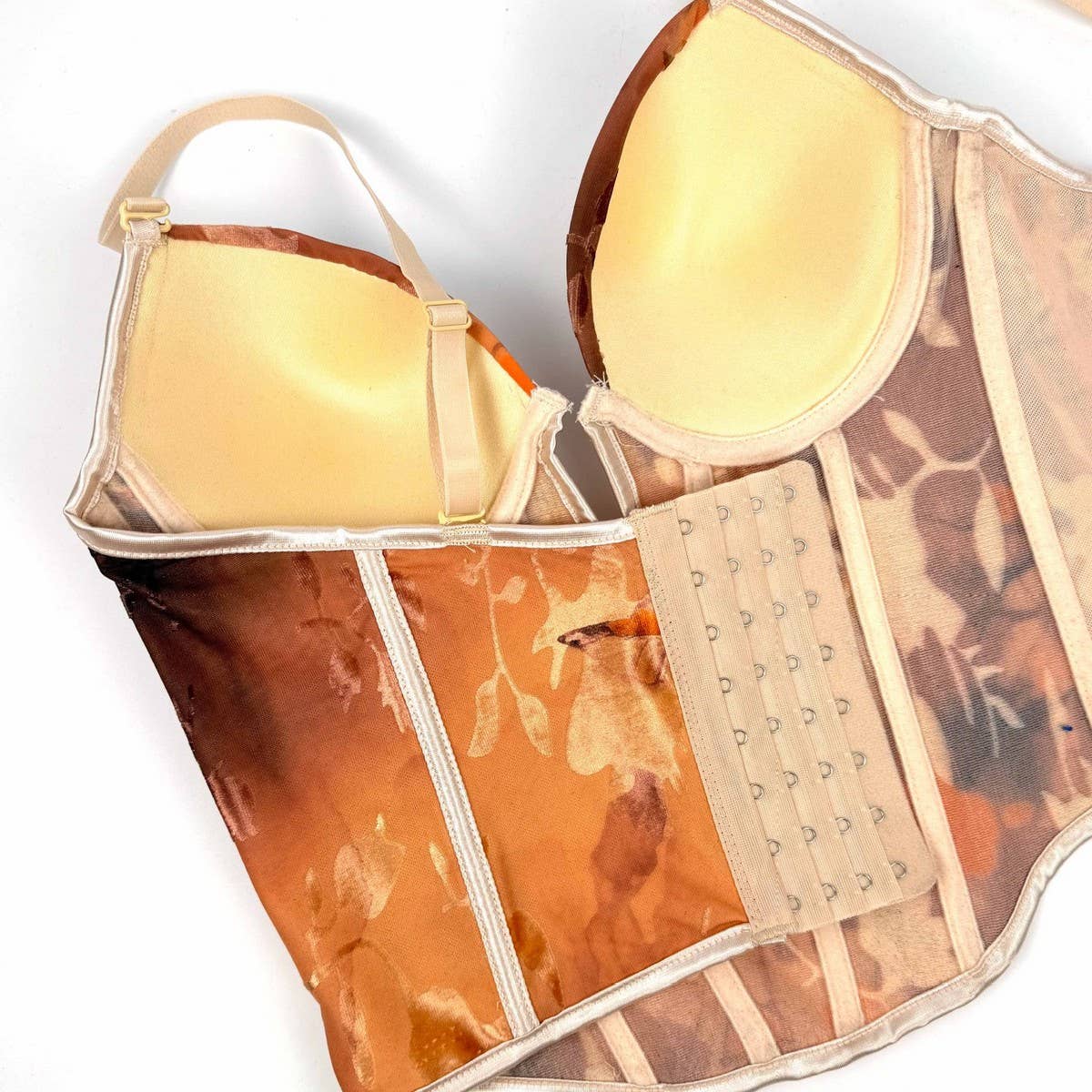 PREMIUM PRINTED PADDED HERRINGBONE CORSET_CWMM4134