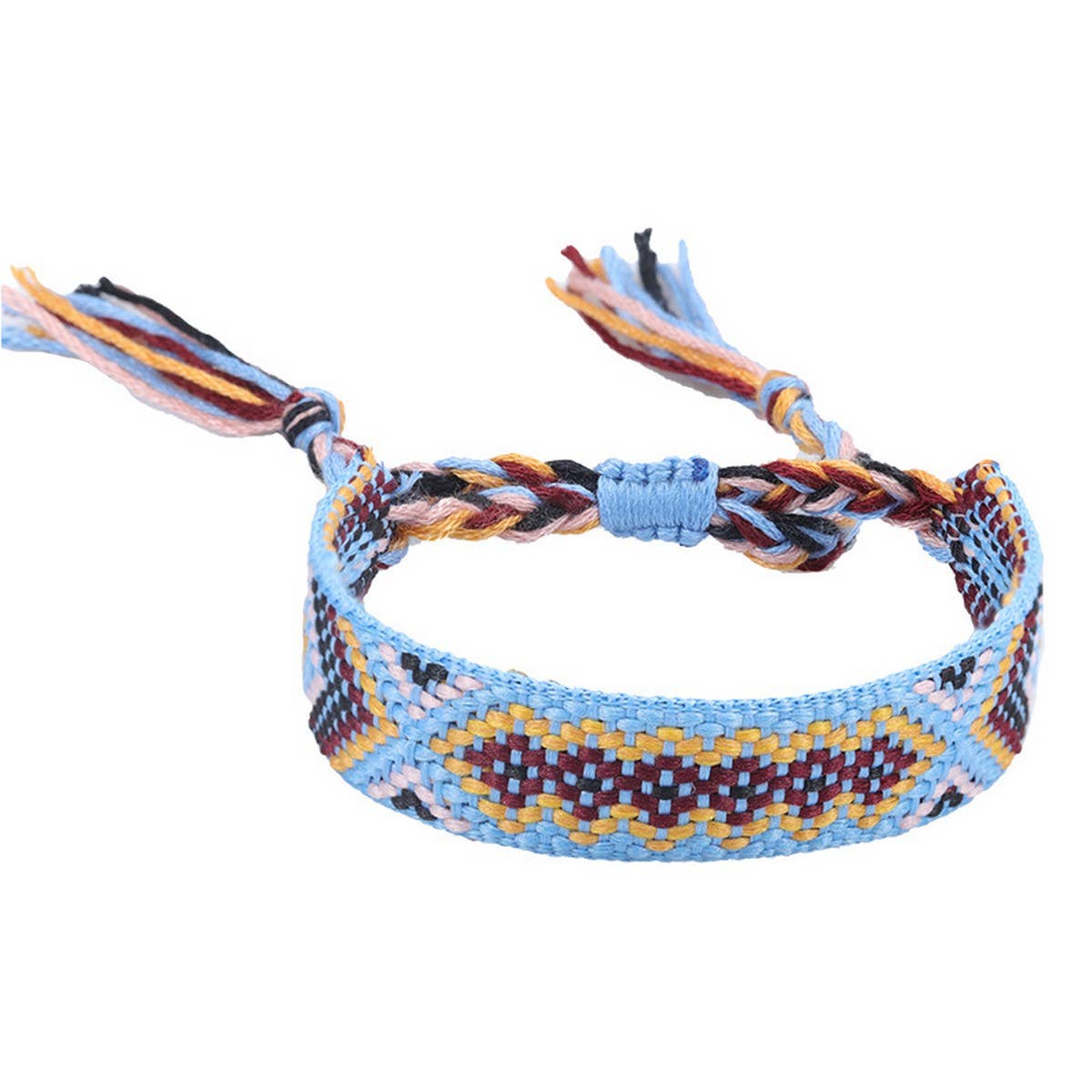 ETHNIC STYLE COLORFUL TASSEL WOVEN BRACELET_CWAJE0709