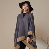 SOLID COLOR DOUBLE SIDED CAPE SHAWL OUTER CAPE_CWASC2130