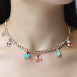 CHRISTMAS COLLECTION NECKLACE AND EARRING SET_CWAJE2836