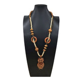 BOHEMIAN VINTAGE WOODEN BEAD NECKLACE_CWMM4566