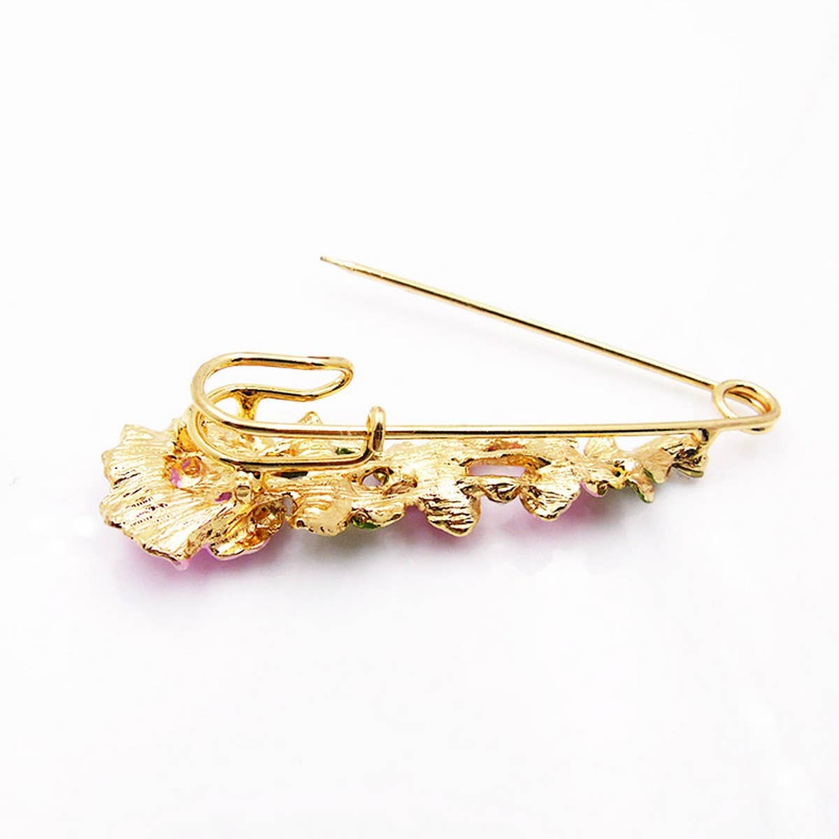 Cwaje2560_Flower Rhinestone Clothing Accessories Pin