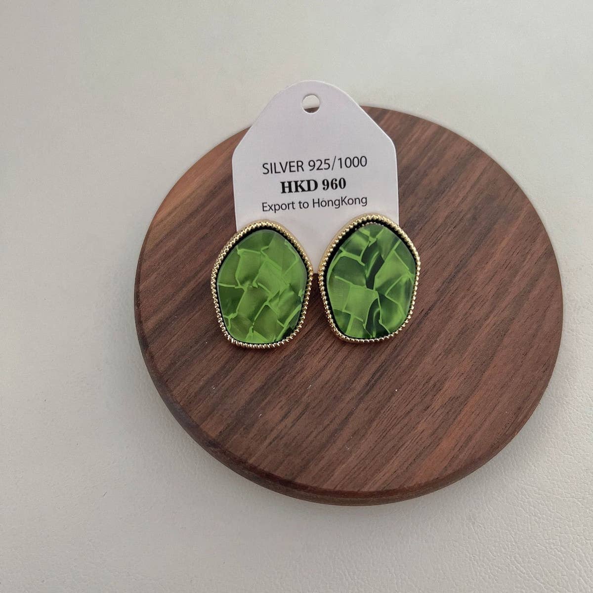 IRREGULAR ELLIPTICAL RESIN EARRINGS_CWAJE1302