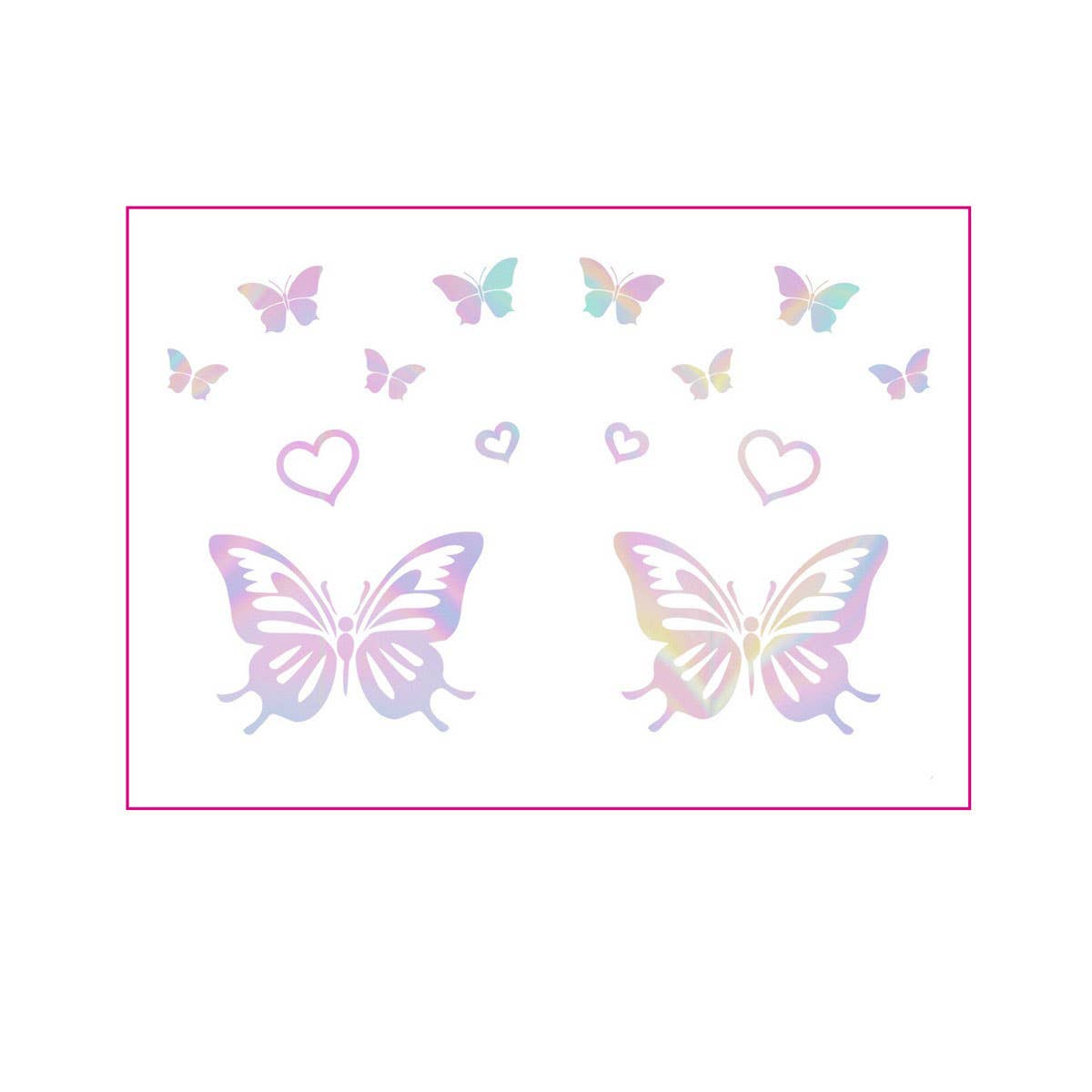 HOLOGRAPHIC EYELINER TATTOOS BUTTERFLY MAKEUP_CWMM8392