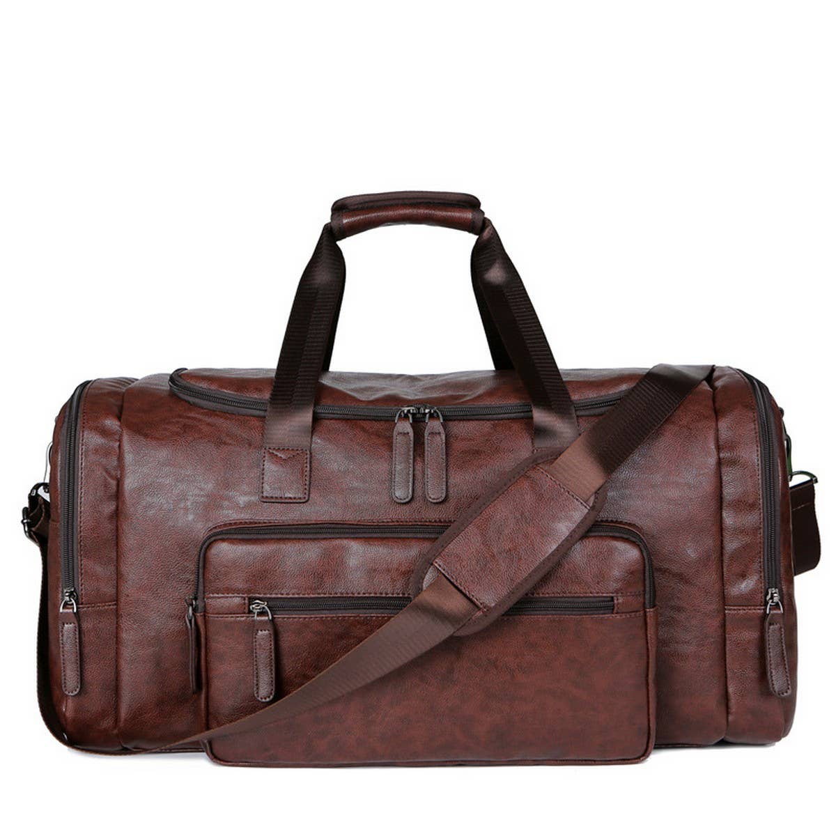 MENS PU LEATHER TRAVEL BAG LARGE CAPACITY_CWAB5168