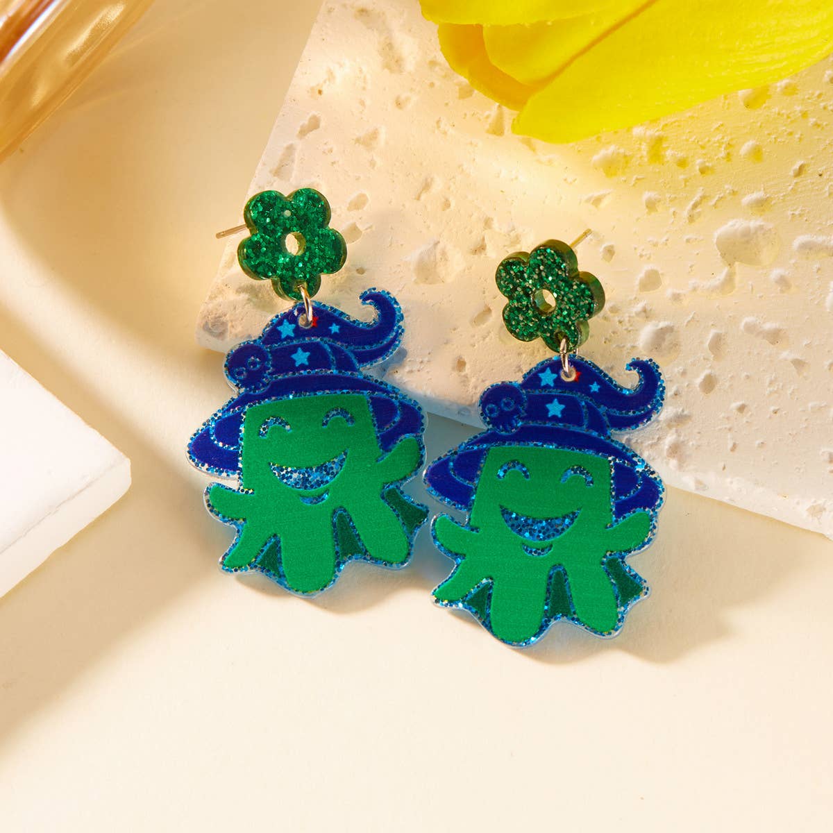 HALLOWEEN SKULL PRINT EARRINGS_CWAJE2447