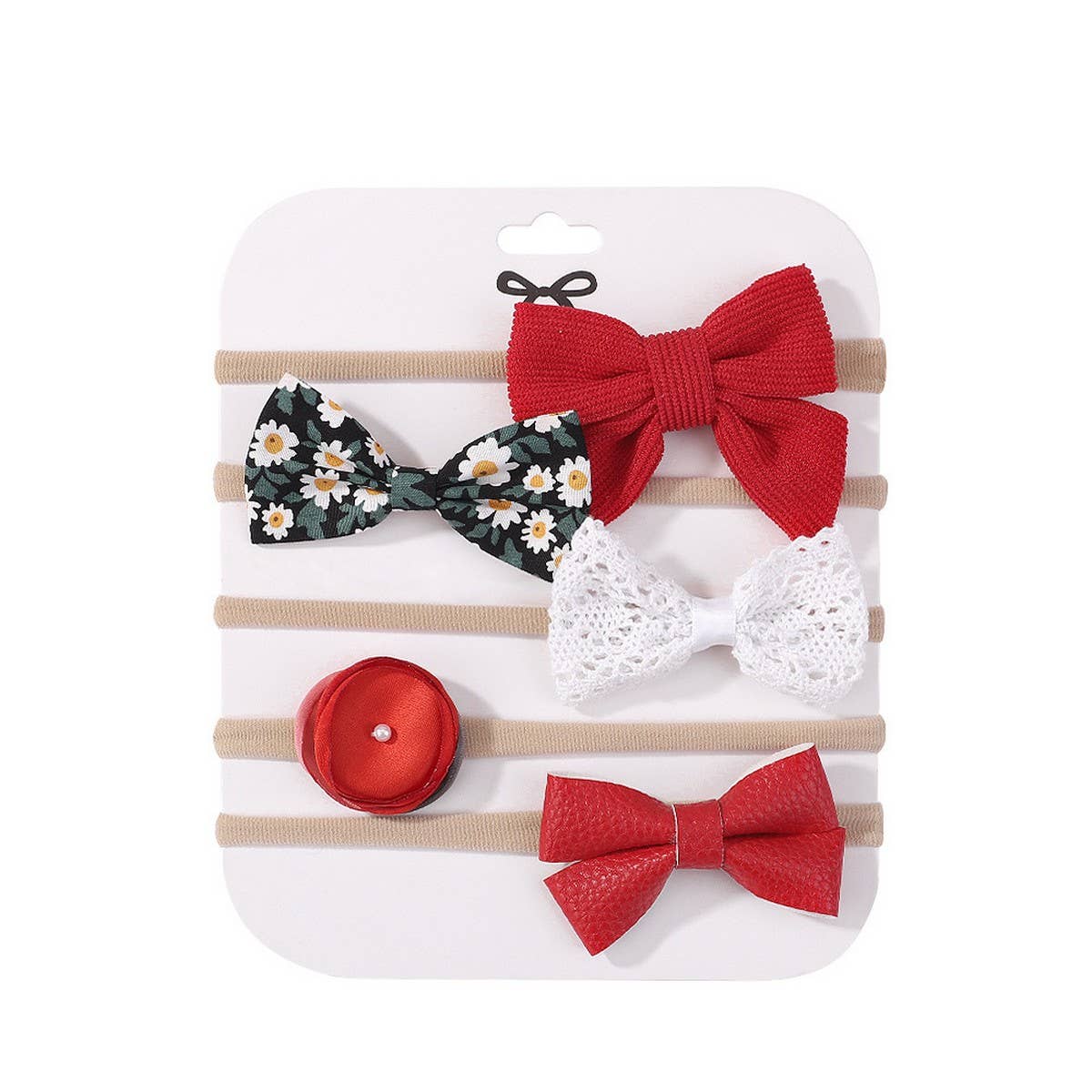 BABY NYLON HEADBAND SET WITH SOFT BOW_CWAHA6725