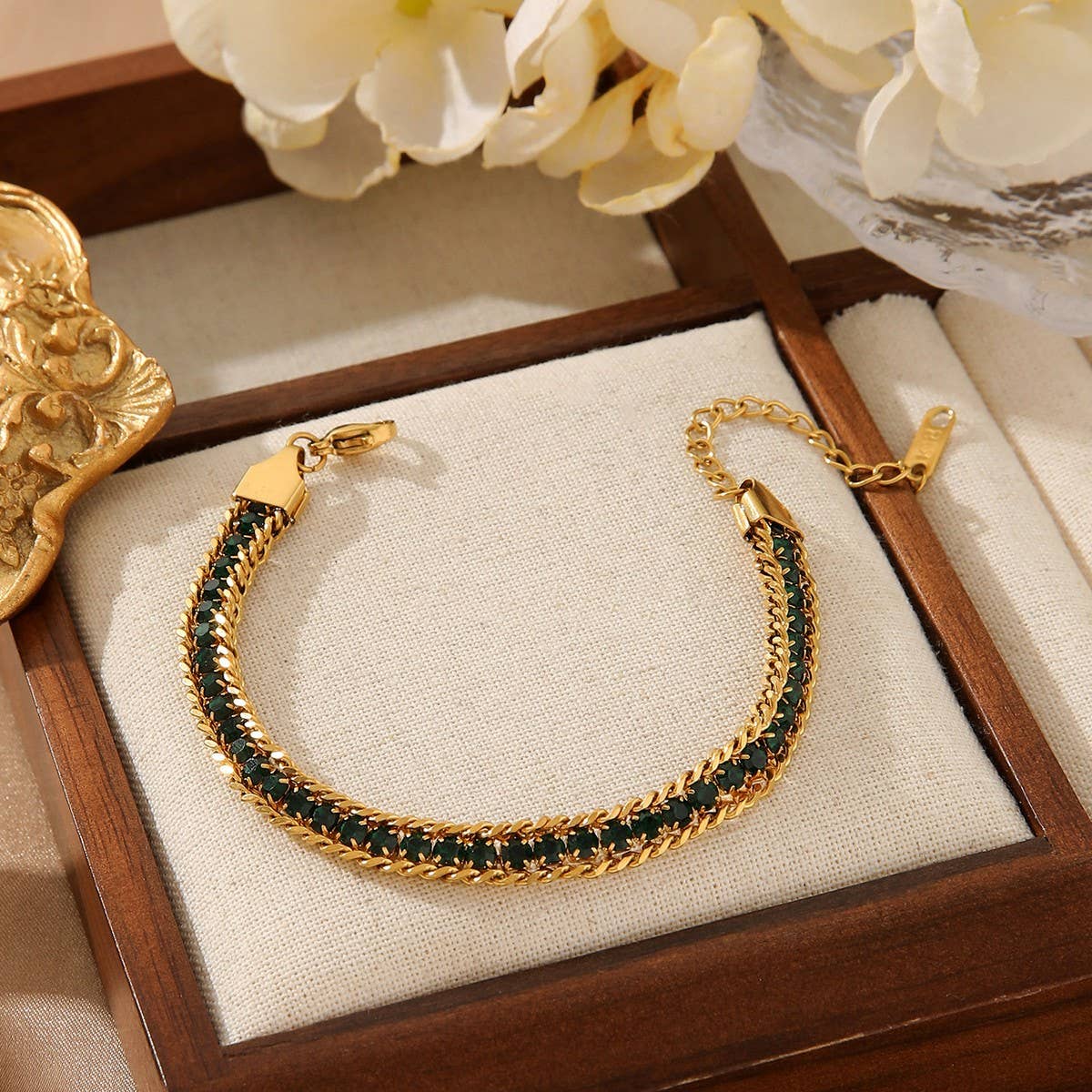 COLORFUL DIAMOND SNAKE BRACELET_CWMM3732