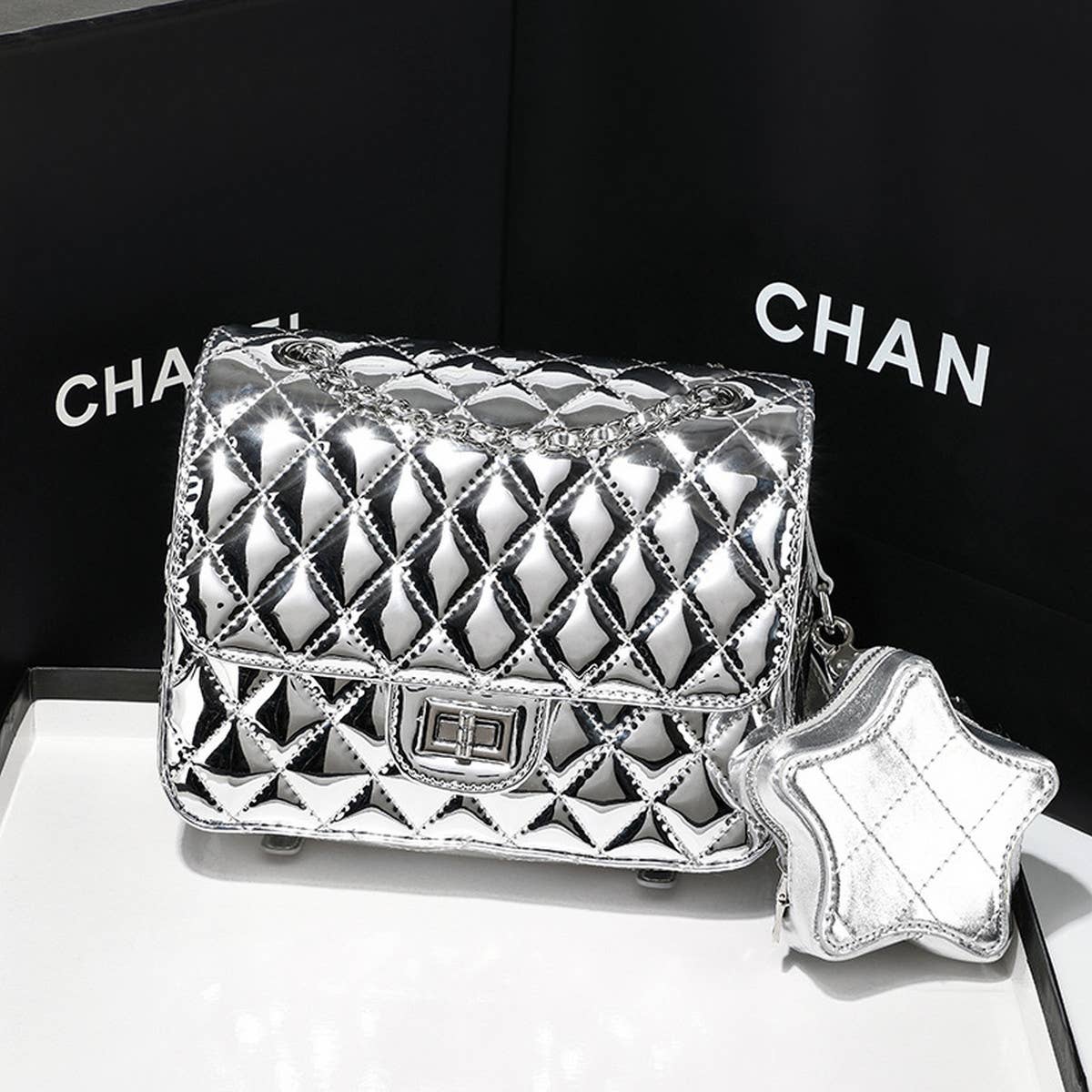 STAR DIAMOND CHAIN SHOULDER BAG_CWAB2986