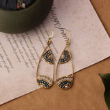 HIGH GRADE NATURAL STONE WOVEN COLORFUL EARRINGS_CWAJE3983