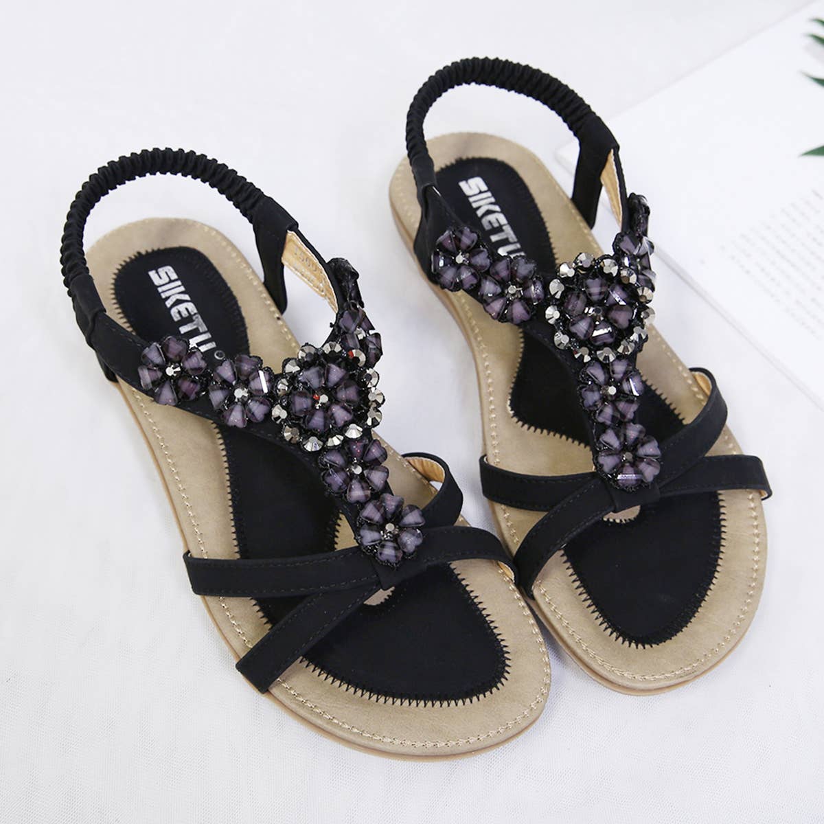 BOHEMIAN FLORAL RHINESTONE SANDALS_CWSHS0482
