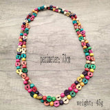 Wooden Bead Coconut Shell Pendant Necklace_Cwmm4856