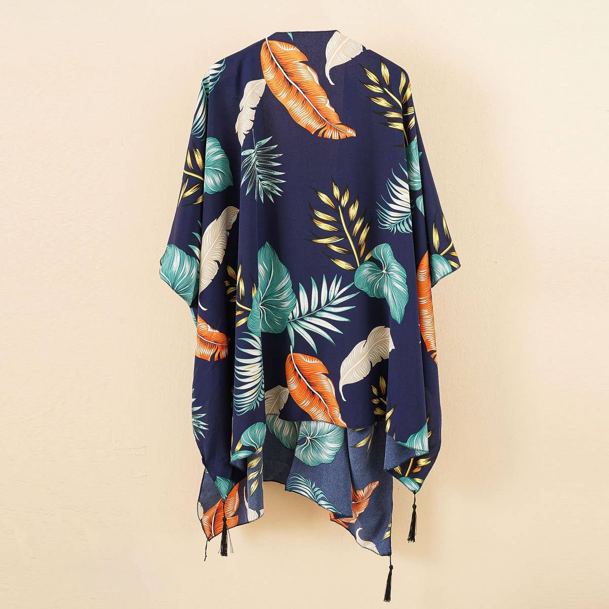 FLOWER PRINT FRONT OPEN KIMONO FOR SUMMER CARDIGAN_CWASC0798