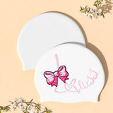 SILICONE SWIM CAP FOR LONG HAIR LARGE PRINT_CWMM6710
