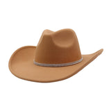 Western Ethnic Felt Cowboy Fedora Hat_Cwah04405
