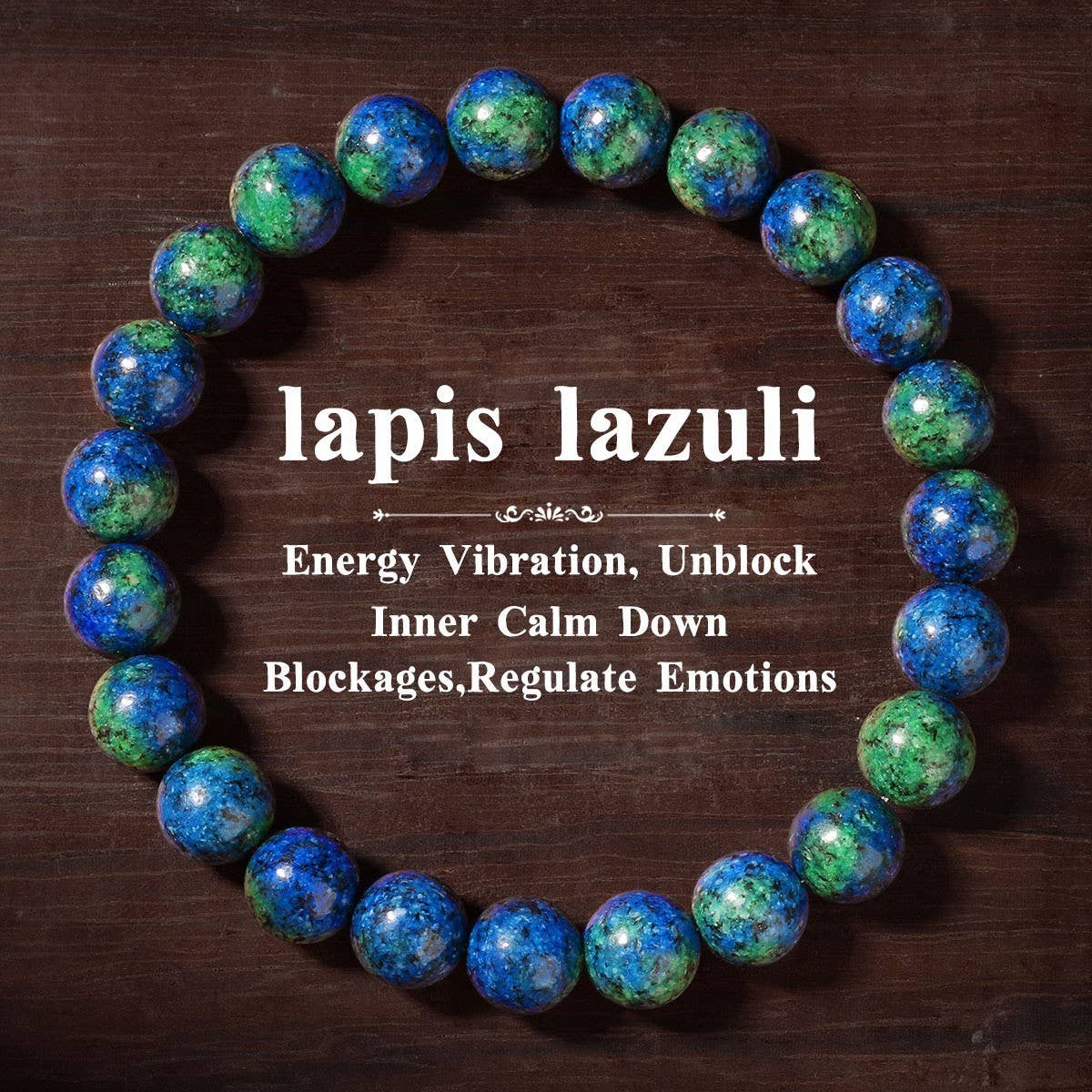 Colorful Round Beaded Natural Stone Bracelet_Cwmm11258