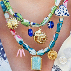 Trendy Scarf Chain Necklace With Sun Moon & Heart_Cwaje05662