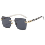 NEW POLYGON GRADIENT METAL SUNGLASSES LEOPARD HEAD_CWASG1183
