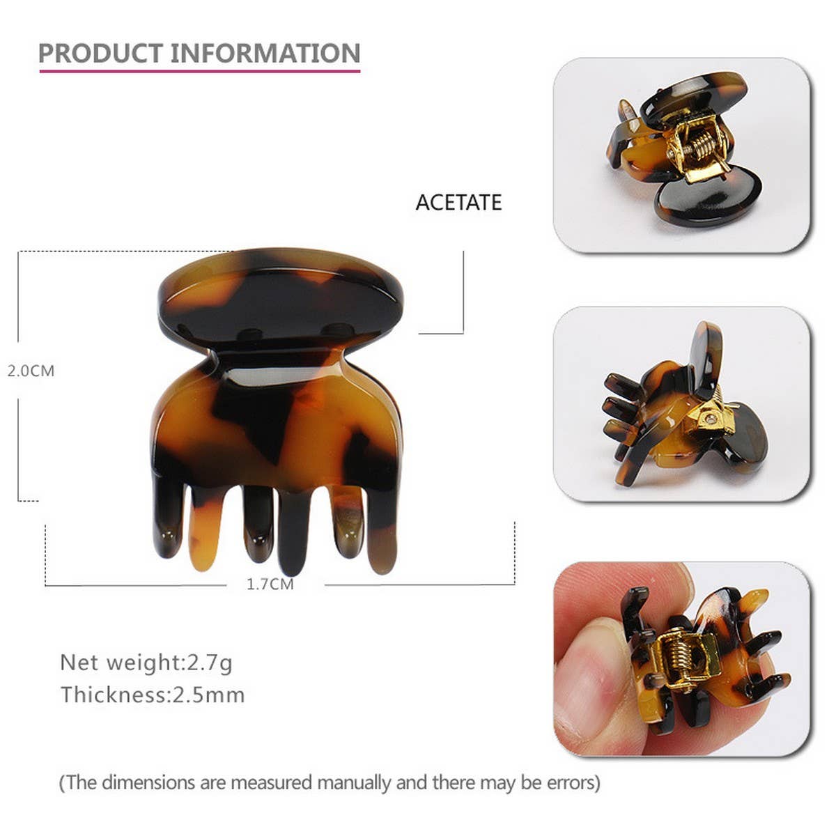 SMALL HAIRPIN ACETATE SHEET MINI HAIRPIN_CWAHA4256