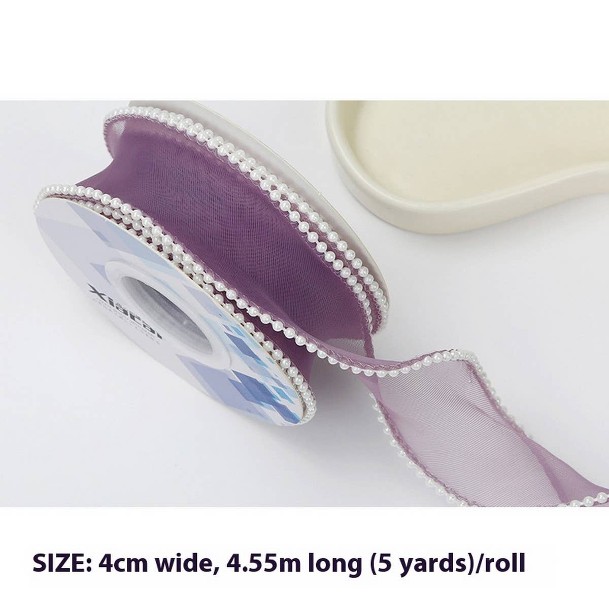 PEARL FISHTAIL YARN RIBBON WAVE YARN DIY RIBBON_CWMM5772