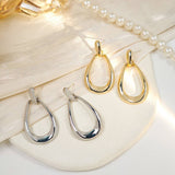 SIMPLE AND VERSATILE GEOMETRIC OVAL EARRINGS_CWAJE1874