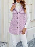 Warm Stylish Plush Hooded Cardigan Vest