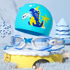 KIDS HD ANTI FOG SWIM GOGGLES CAP CUTE STYLE_CWMM6644