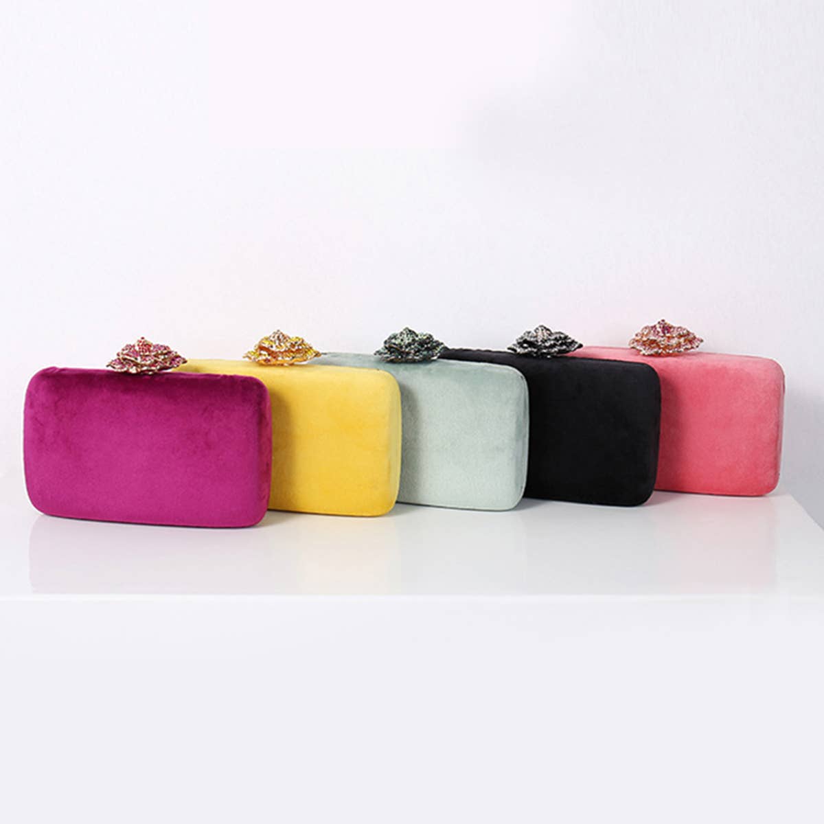 FASHION FLOWER DIAMOND SHOULDER BAG CLUTCH BAG_CWAB0601