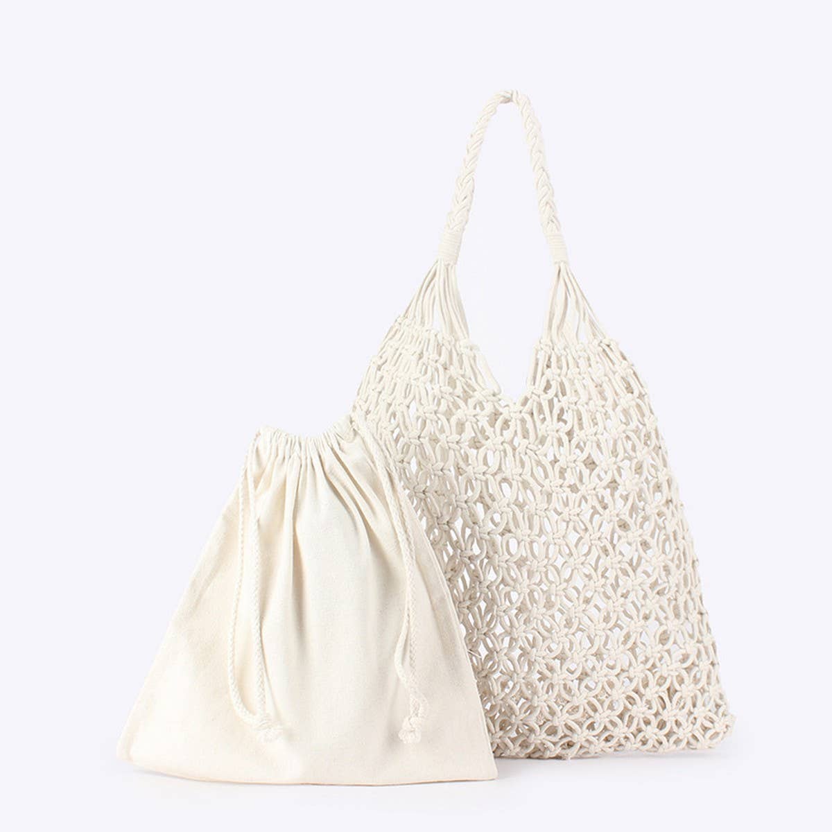 Trendy Woven Beach Bag With Mesh Spacious Interior_Cwab4671