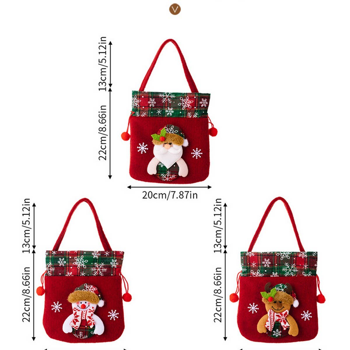 Cwmm9349_Christmas Candy Christmas Eve Apple Gift Bag