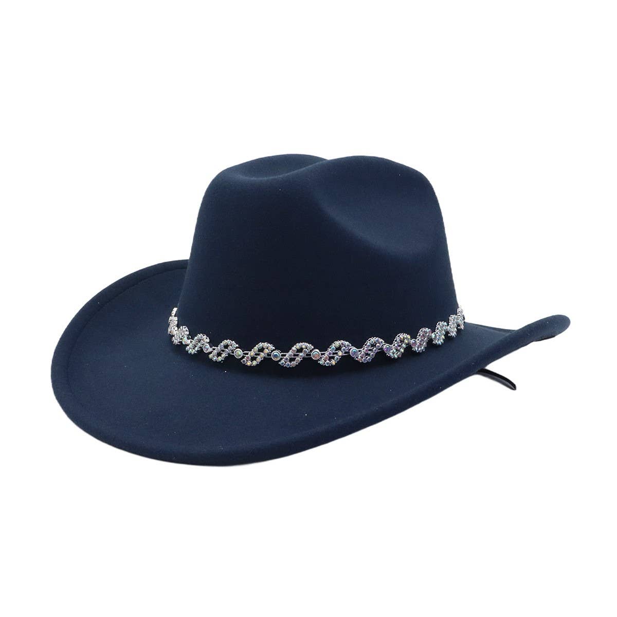 New Wool Fedora Cowboy Hat Western Ethnic Style_Cwah04460
