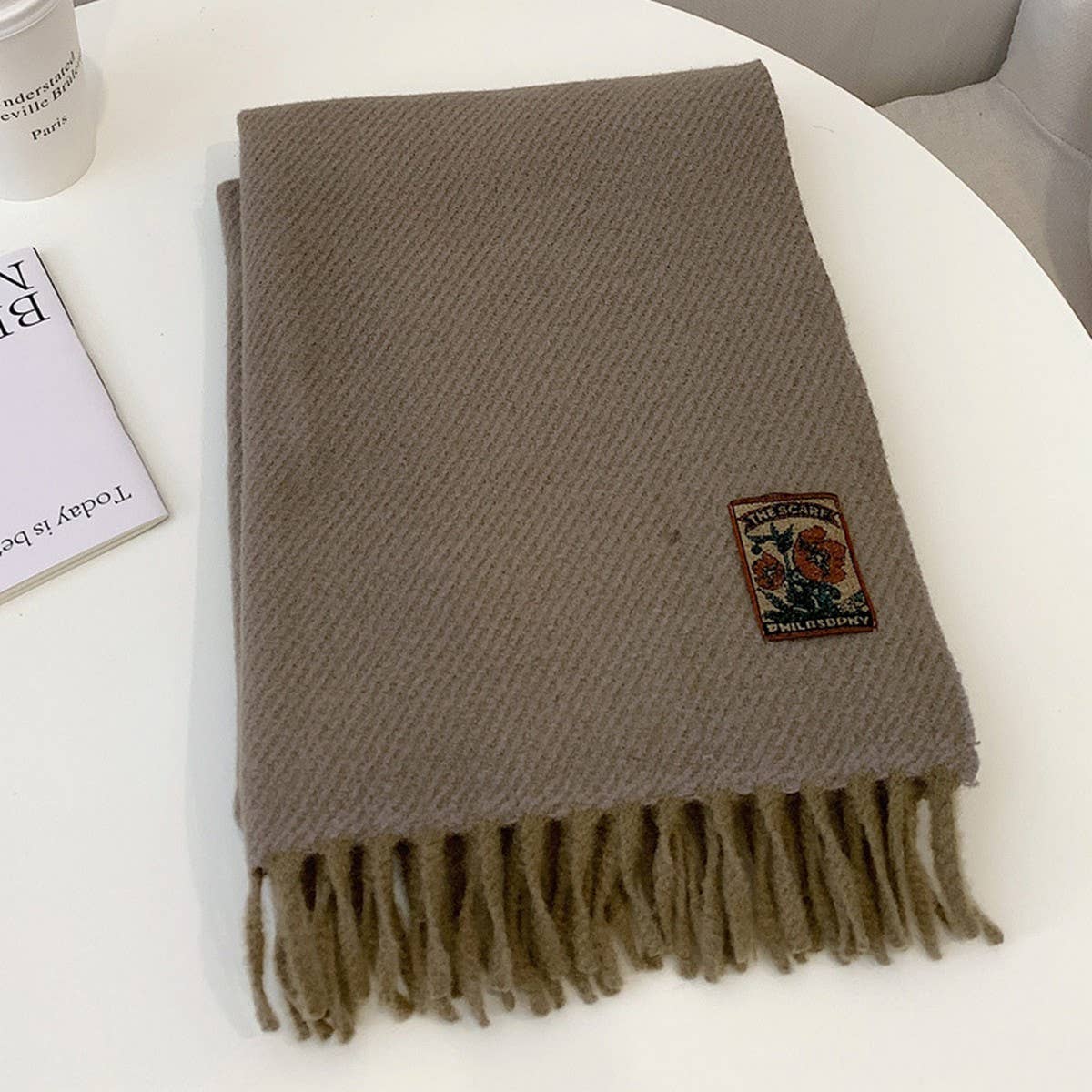 Winter Solid Acrylic Blend Scarf Neckwarmer_Cwasc2298