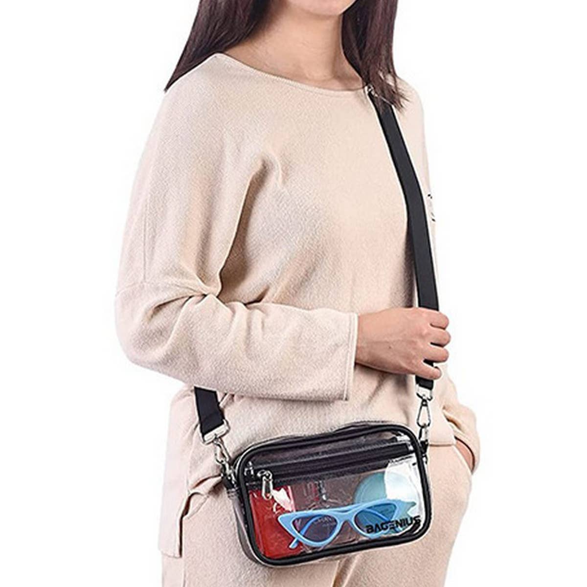 Transparent Detachable Shoulder Strap Crossbodybag_Cwab1312