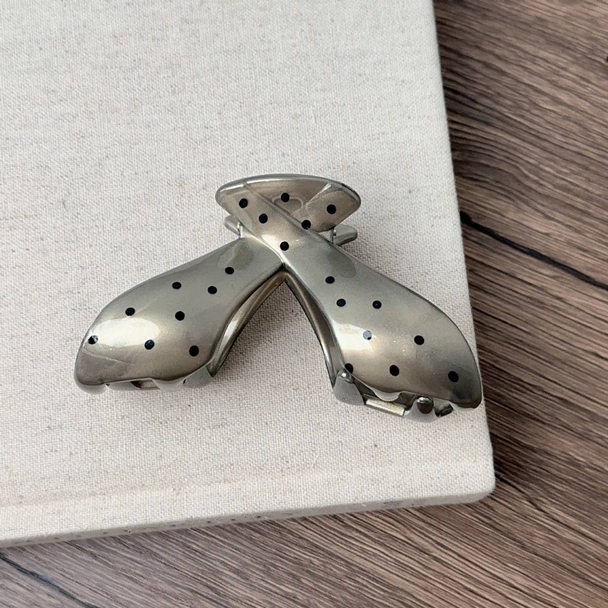 FRENCH POLKA DOT NEW HIGH END HAIR CLIP_CWAHA2368